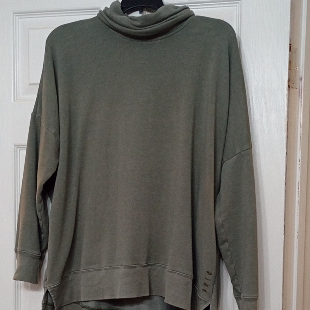 PINK Victoria's Secret Olive Green Crew Neck Sweater